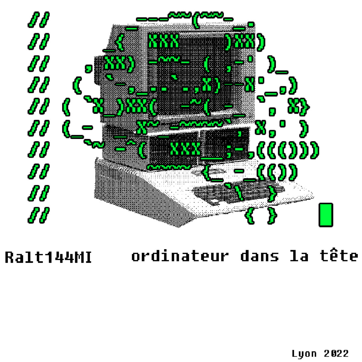 Ordinateur dans la tête cover
